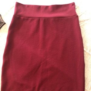 Maroon LuLaroe pencil skirt